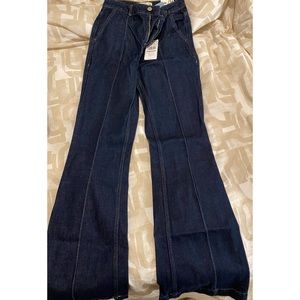 women Dark blue wide legs pant New one with tag
